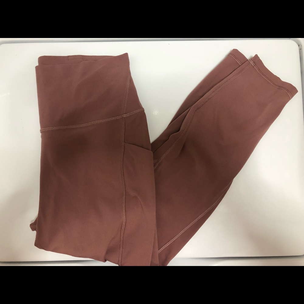 Lululemon leggings, butter soft texture.  Smooth/no pilling.  Size 8.